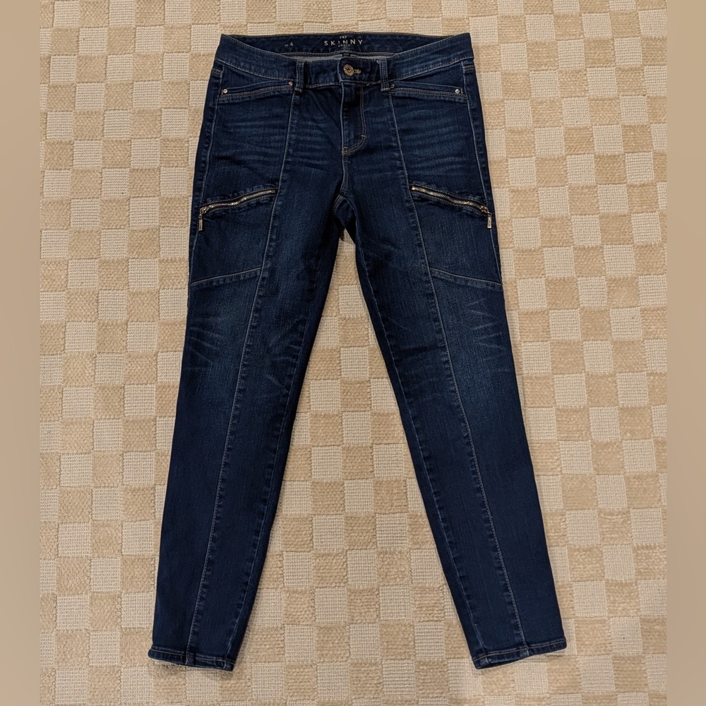 White House Black Market The Skinny Ankle Dark Blue Women's Jeans Size 4